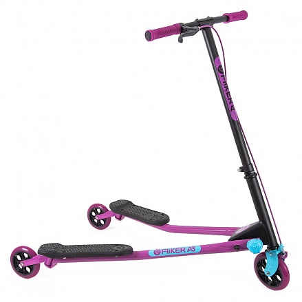 Инерционный самокат YVolution Fliker Air A3 фиолетово-голубой 